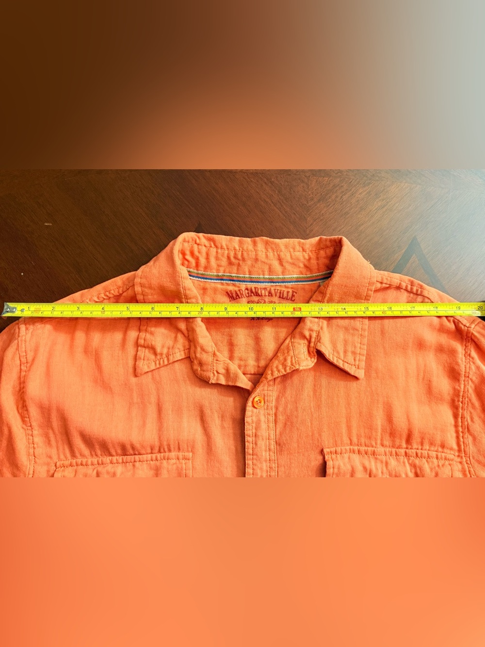 Margaritaville Men's Short Sleeve Button-Up Shirt — Orange - Picture 13 of 15